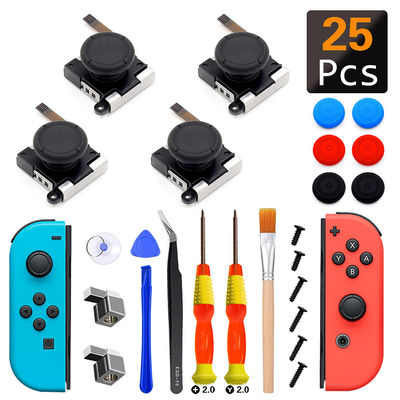 کیت تعمیر 34 در 1 جایگزینی Thumb Stick برای Nintendo Switch 3D Joystick Analog Sticks NS Lite Controller Repair Tool